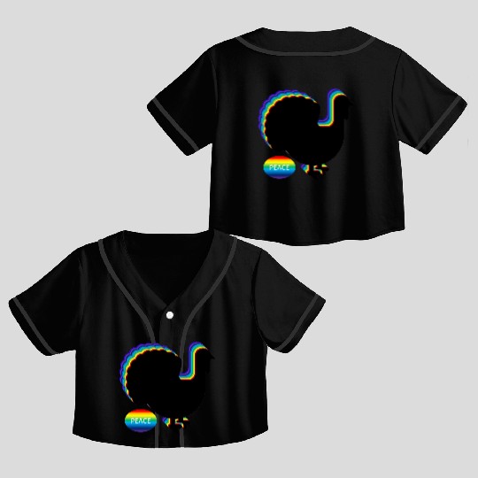 PEACECHİCKEN Crop Top Baseball Jerseys