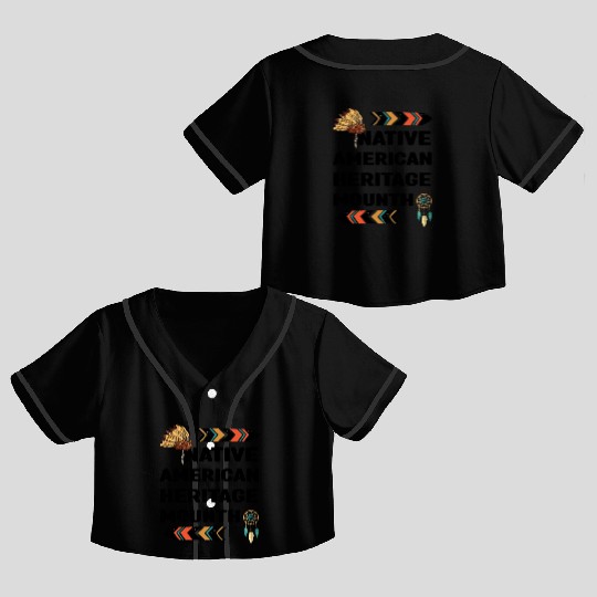 Native American Heritage Month Crop Top Baseball Jerseys