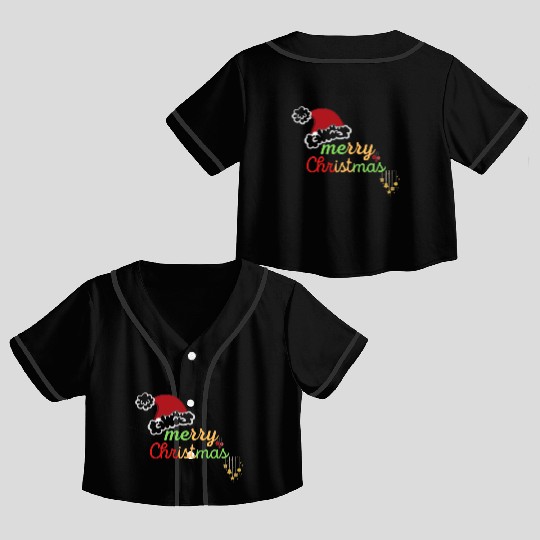 merry christmas yall winter Crop Top Baseball Jerseys