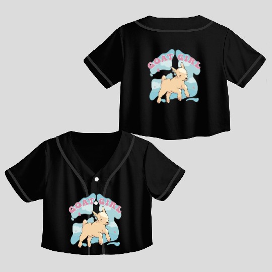 Goat Girl Goat Lover Crop Top Baseball Jerseys
