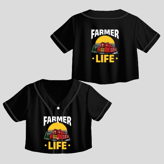Agriculture Farmer Life Crop Top Baseball Jerseys