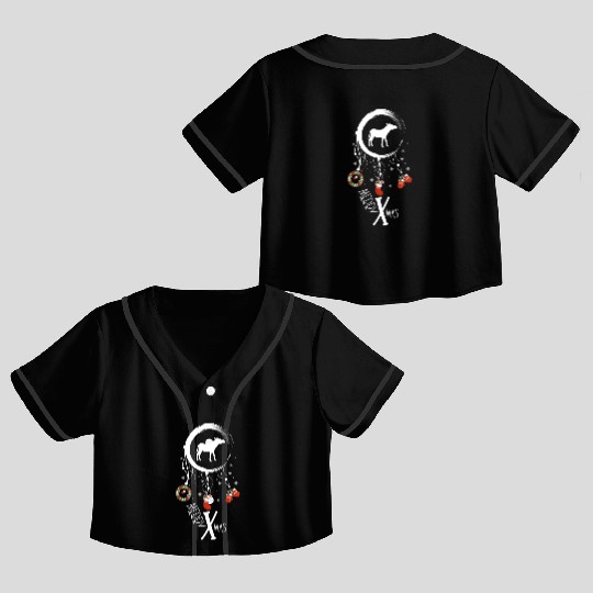 Winter dreamcatcher Christmas Donkey Crop Top Baseball Jerseys