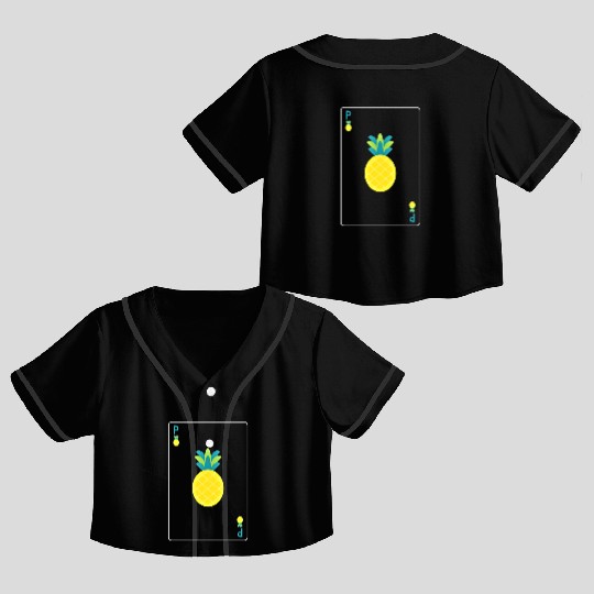 Open Faced Chinese Poker Pineapple Crop Top Baseball Jerseys