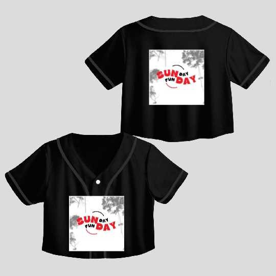 sunday funday classic Crop Top Baseball Jerseys