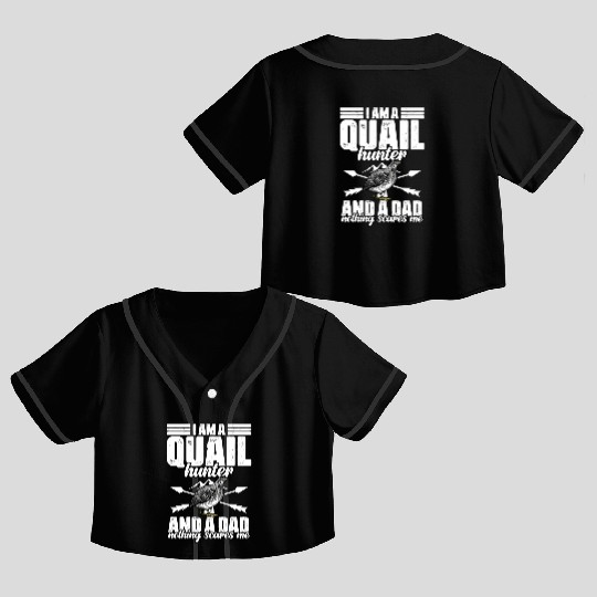 Funny Quail Hunting Hobby Northern Bobwhite Quail Crop Top Baseball Jerseys