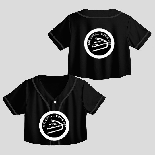 Funny mr steal your pie thanksgiving Crop Top Baseball Jerseys