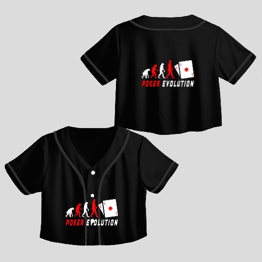 Poker Evolution Crop Top Baseball Jerseys