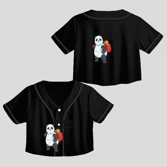 Honey Dealer Farmer Beekeeper Bees Panda Crop Top Baseball Jerseys