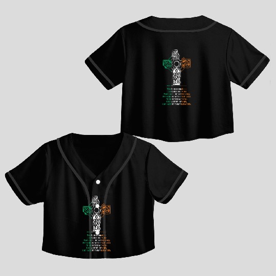 Celtic cross Crop Top Baseball Jerseys