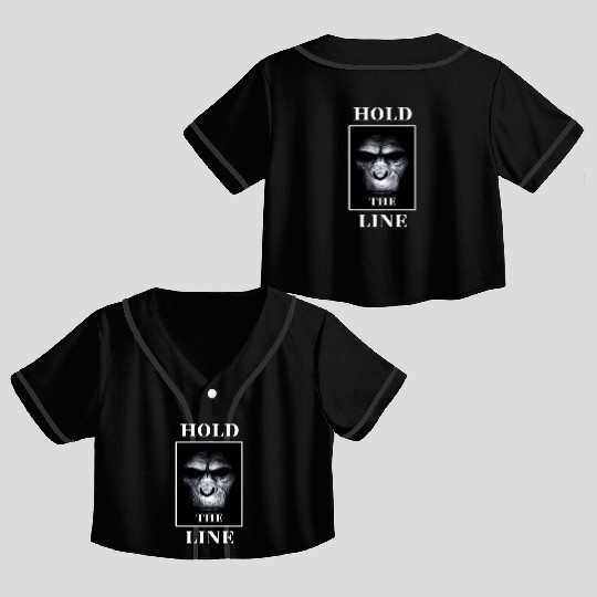 APE Monkey Face "Hold the Line" Crop Top Baseball Jerseys