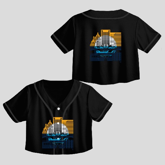 Milwaukee Skyline Squared Milwaukee Peoples Flag D Crop Top Baseball Jerseys