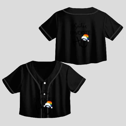 Santa's favorite Ho - Gay Pride LGBTQI Queer Crop Top Baseball Jerseys