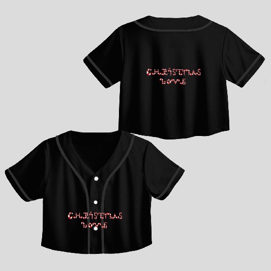 Christmas Love candy canes Crop Top Baseball Jerseys