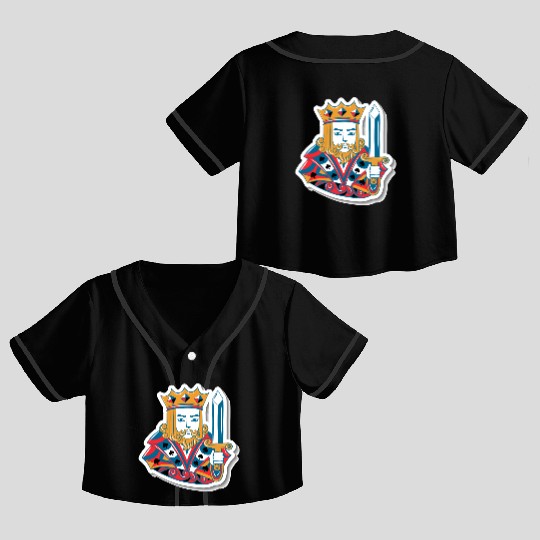 Playing card style Crop Top Baseball Jerseys