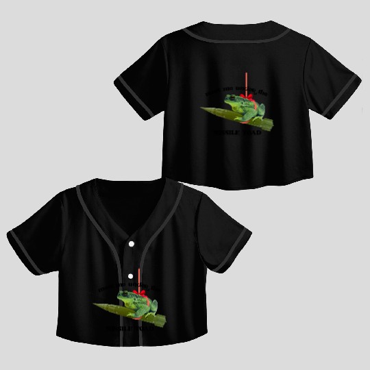 Meet me under the missile toad – mistletoe pun Crop Top Baseball Jerseys
