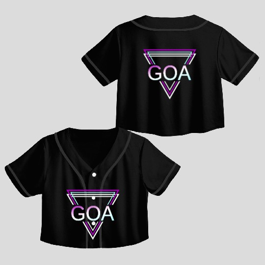 GOA Techno House Party EDM Festival Electro Rave Crop Top Baseball Jerseys