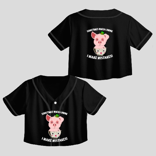 St Patricks Day Pig Piggy Kawaii Ramen Bowl Crop Top Baseball Jerseys