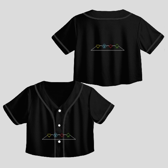 Minimalistic Gambling Poker Blackjack Cards Crop Top Baseball Jerseys