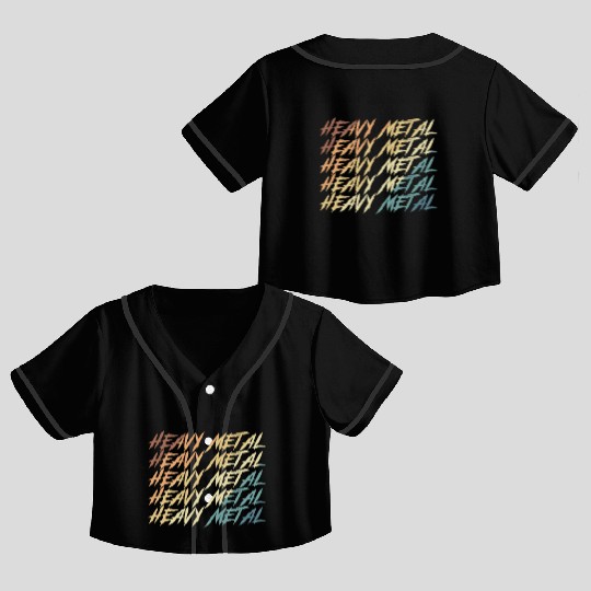 Heavy Metal Headbanging Band Genre Crop Top Baseball Jerseys
