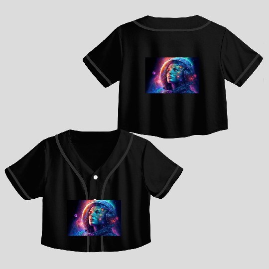 Psychedelic Astronauts 2 Crop Top Baseball Jerseys