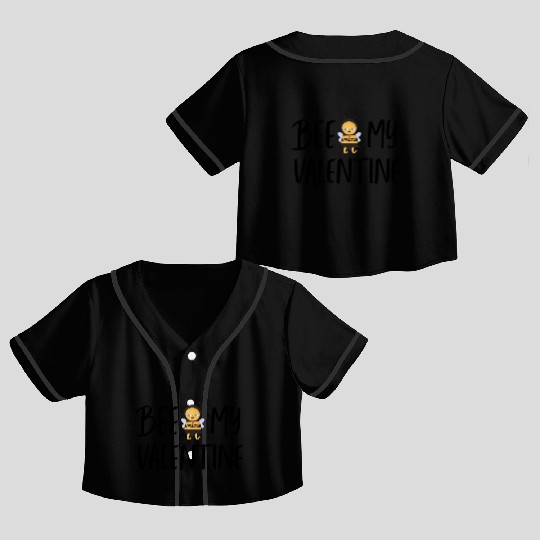 Bee My Valentine1872 Crop Top Baseball Jerseys