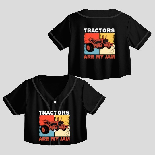 USA Flag America Farm Tractor Farming Life Farmer Crop Top Baseball Jerseys