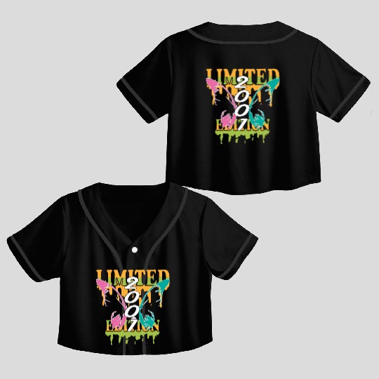 2001 Born Limited Edition Butterfly Gift Crop Top Baseball Jerseys