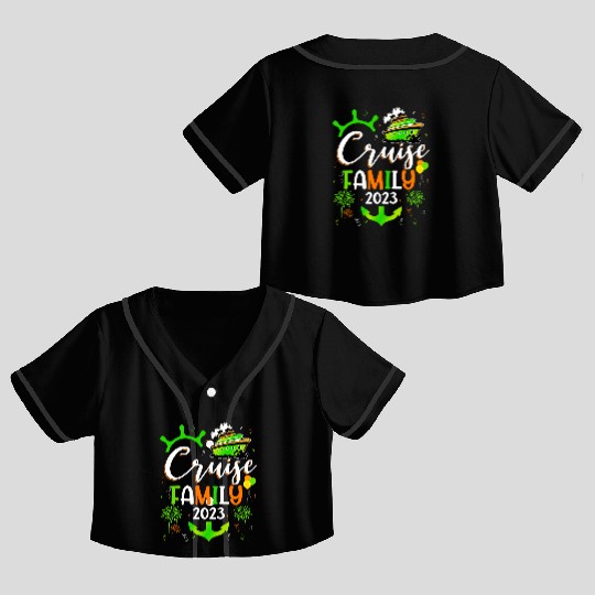 Family Cruise Squad 2023 St Patricks Cruise Crop Top Baseball Jerseys