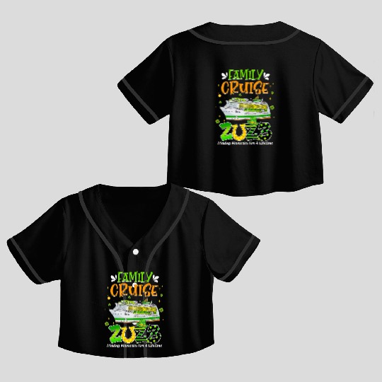 Family Cruise Squad 2023 St Patricks Cruise Crop Top Baseball Jerseys