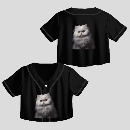 Persian Cat - A Sweet Gift Idea For All Cat Crop Top Baseball Jerseys