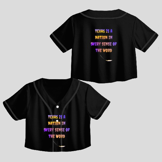 TEXAS PRIDE Crop Top Baseball Jerseys