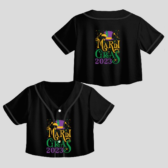 Mardi Gras - Mardi Gras 2023 Crop Top Baseball Jerseys