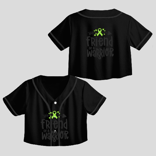 Friend Of A Warrior Lime Green Ribbon Lyme Crop Top Baseball Jerseys
