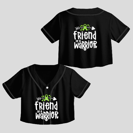 Friend Of A Warrior Lime Green Ribbon Lyme Crop Top Baseball Jerseys