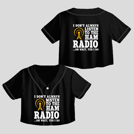 Ham Radio Operator Crop Top Baseball Jerseys