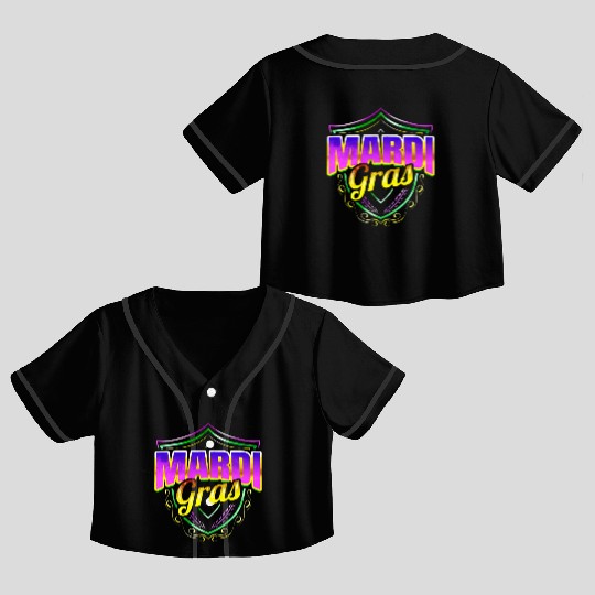 Logo Emblem Coat OF Arms For Mardi Gras Crop Top Baseball Jerseys