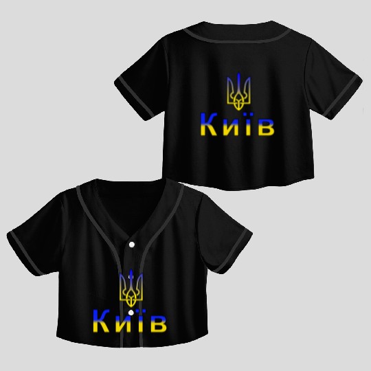 Kyiv capital of Ukraine Crop Top Baseball Jerseys