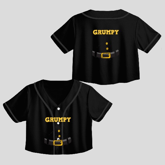Grumpy Santa Claus - Ugly Christmas Crop Top Baseball Jerseys