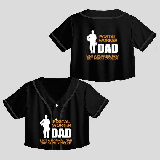 Postal Worker Dad Delivery Man Postman Gift Crop Top Baseball Jerseys
