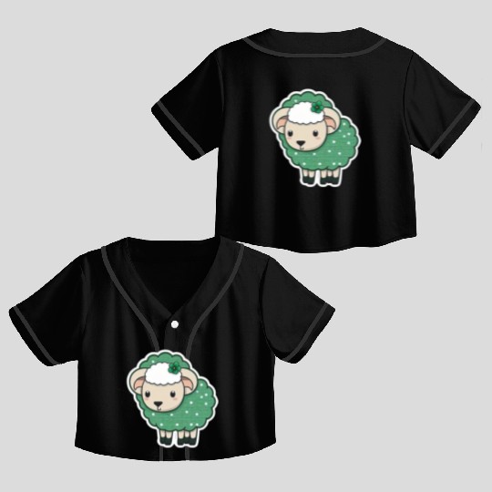 Funny st patrick's Crop Top Baseball Jerseys