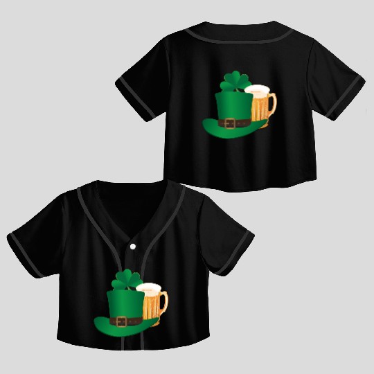 Beer Saint Patricks Crop Top Baseball Jerseys