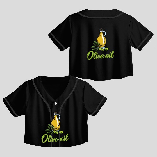 Olive Oil Crop Top Baseball Jerseys