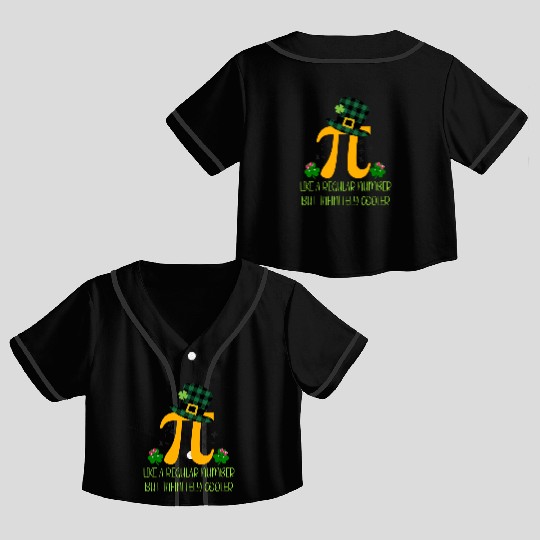 ST PATRICK PI DAY Crop Top Baseball Jerseys