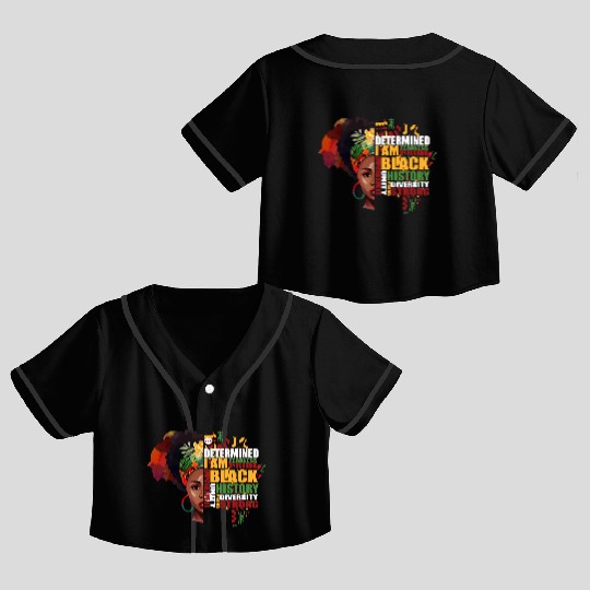 Black history - 2023 women Crop Top Baseball Jerseys
