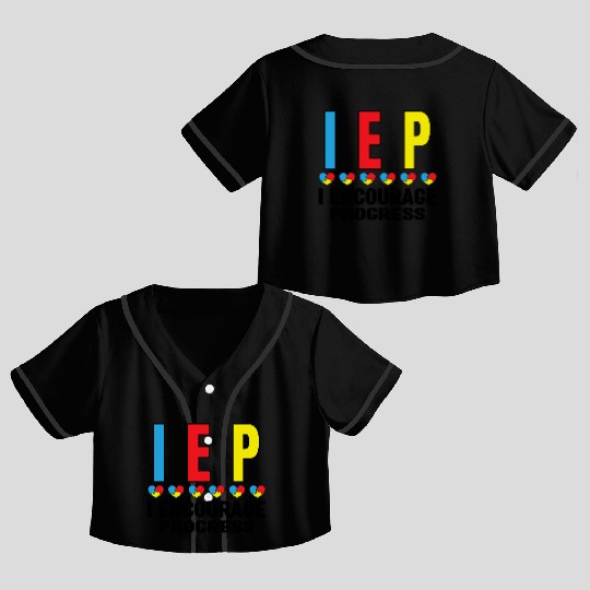 Special Education Autism Teacher Crop Top Baseball Jerseys
