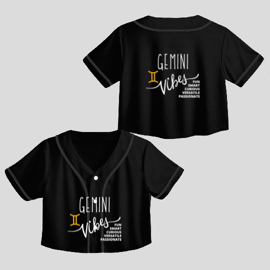 Gemini: Embrace Your Dual Nature with this Fun and Crop Top Baseball Jerseys