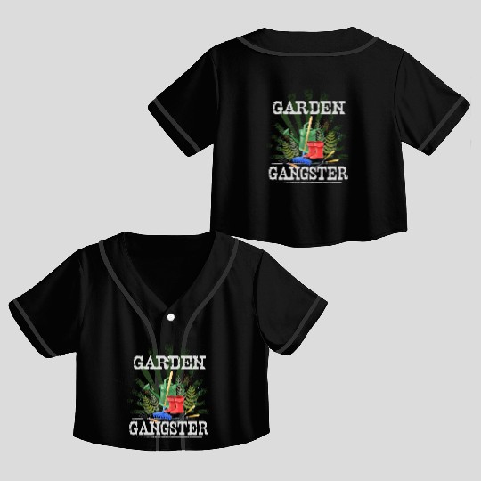 Garden Gangster Crop Top Baseball Jerseys Women Garden Gangster Crop Top Baseball Jerseys