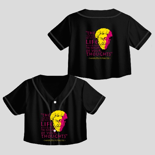 Marcus Aurelius Stoic Philosophy Quote Crop Top Baseball Jerseys