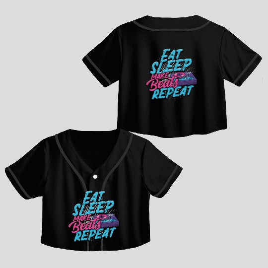Beatmaker Electronic DJ Music Producer musician Crop Top Baseball Jerseys