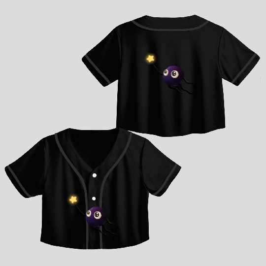little soot sprite Crop Top Baseball Jerseys